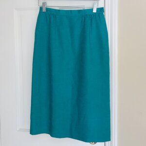 Vtg COUNTRY SOPHISTICATES by Pendleton, Oregon Teal Skirt – 8 Petite